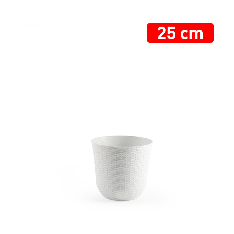 

Plasticforte - MACETA RATTAN REDONDA 25 CM BLANCA