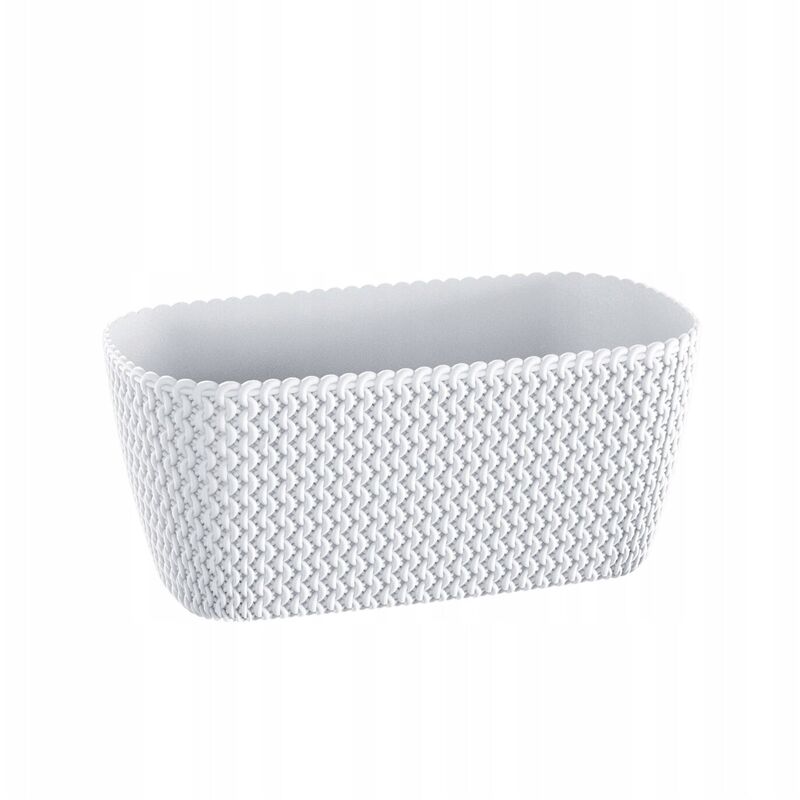 

Maceta rectangular 7,4L Prosperplast Splofy de plastico en color blanco, 39,7 (largo) x 18 (ancho) x 14,5 (alto) cms