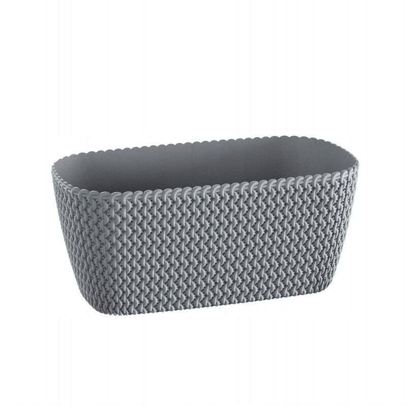 

Maceta rectangular 7,4L Prosperplast Splofy de plastico en color gris, 39,7 (largo) x 18 (ancho) x 14,5 (alto) cms
