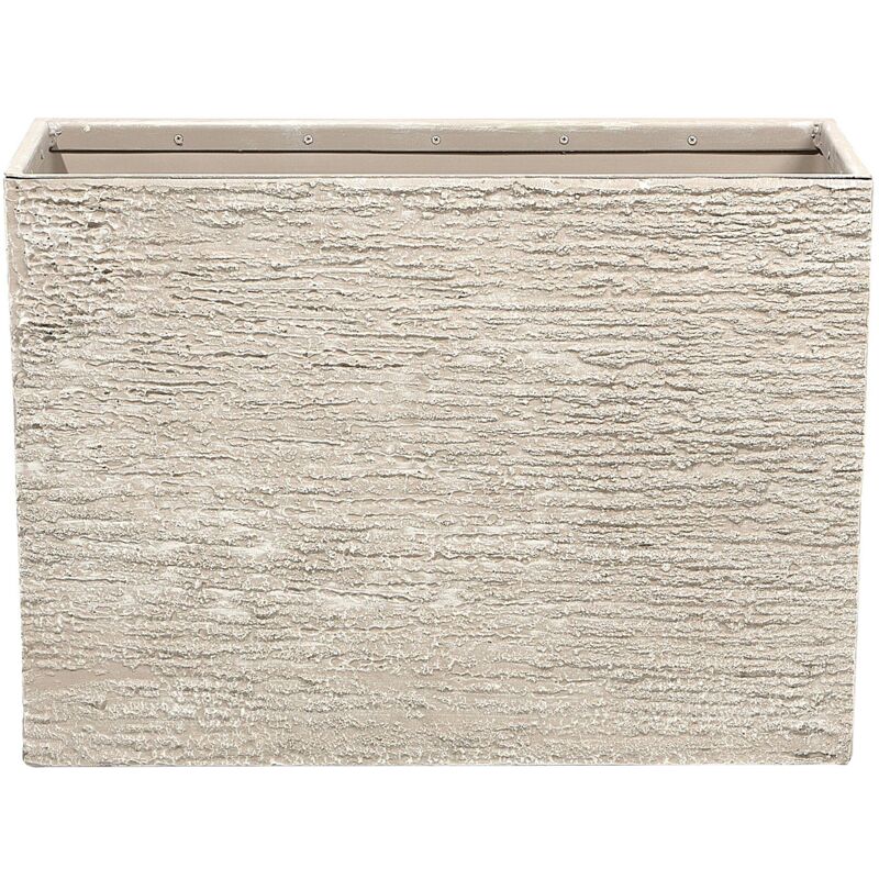 

Maceta rectangular beige 29x70x50 cm EDESSA