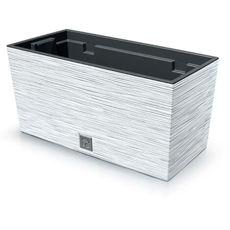 Maceta rectangular con inserto FURU DFC400  Blanca