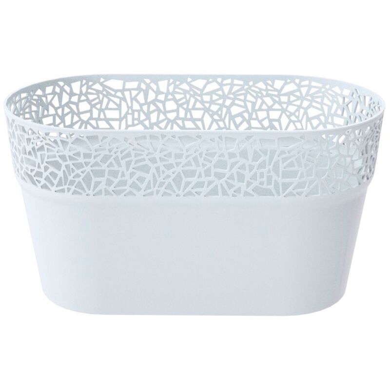 

Maceta rectangular de plastico Tree en color blanco 27,5 (largo) x 14,5 (ancho) x 14,8 (alto) cm