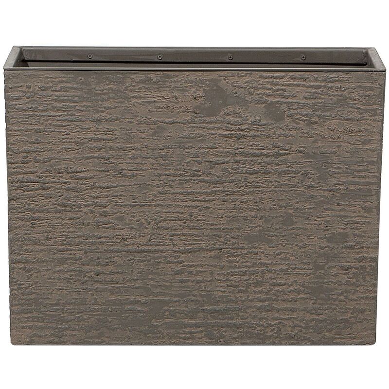 

Beliani - Maceta rectangular marrón oscuro 25x60x45 cm EDESSA