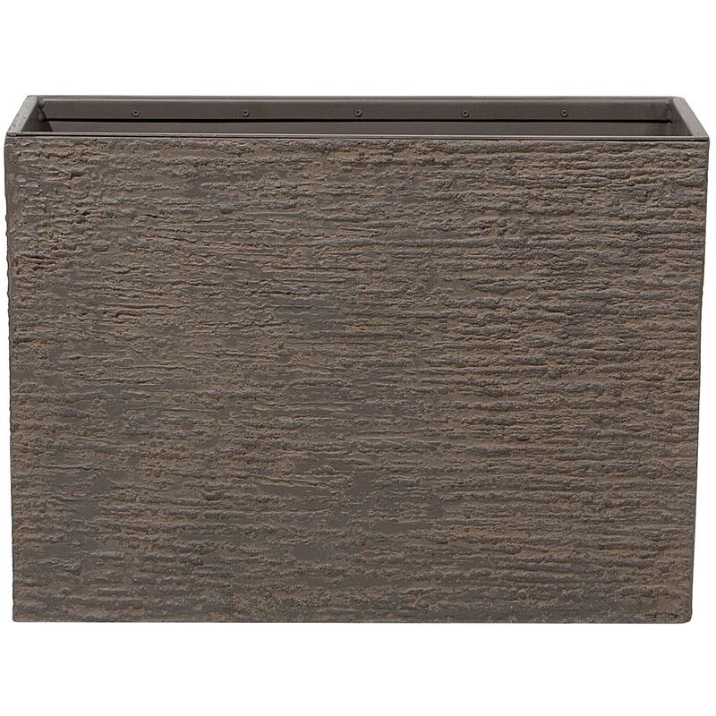 

Maceta rectangular marrón oscuro 29x70x50 cm EDESSA