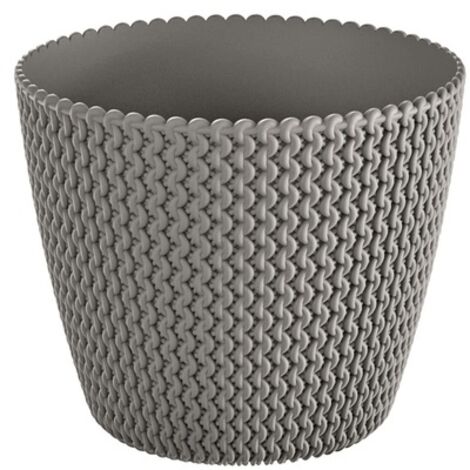 Maceta redonda 11,5L Prosperplast Splofy de plastico en color gris, Ø29,5 x 24,9 cm