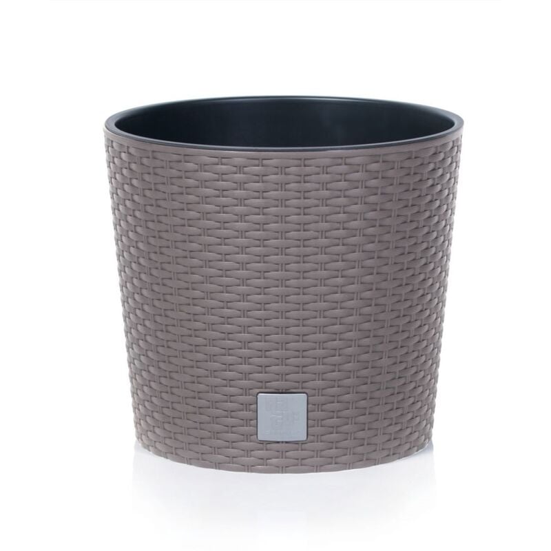 

Prosperplast - Maceta redonda 15,3 litros Rato con cubilete para plantar en color mocca 30 x 30 x 27 cm