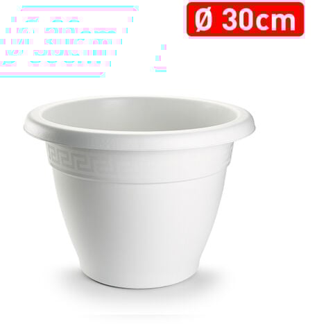 MACETA REDONDA 30X30X23,5CM BLANCA 1127401