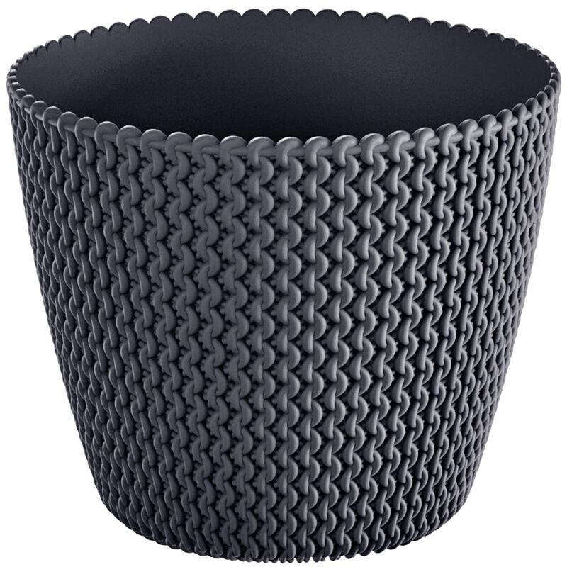 

Maceta redonda 5L Prosperplast Splofy de plastico en color antracita, Ø21,8 x 18,4 cm