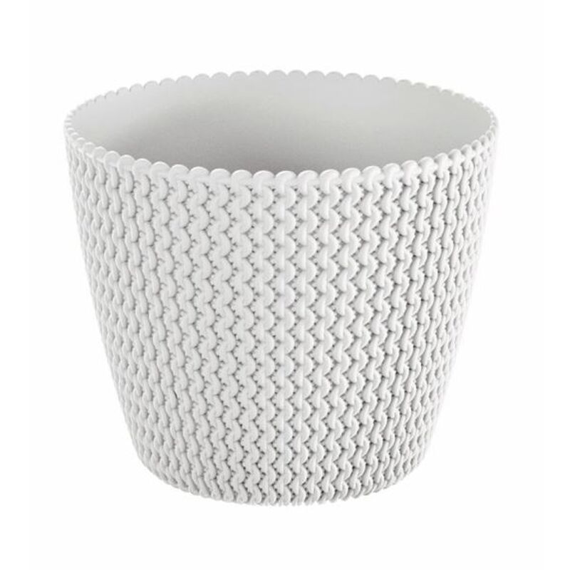 

Maceta redonda 5L Prosperplast Splofy de plastico en color blanco, Ø21,8 x 18,4 cm