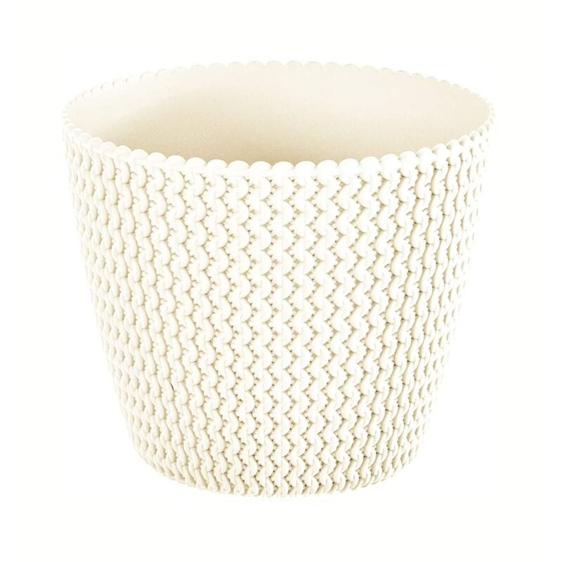 

Maceta redonda 5L Prosperplast Splofy de plastico en color crema, Ø21,8 x 18,4 cm
