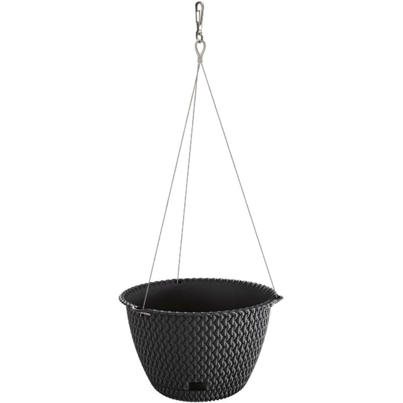 

Maceta redonda colgante 3L Prosperplast Splofy de plastico en color antracita, Ø23 x 14,5 cm
