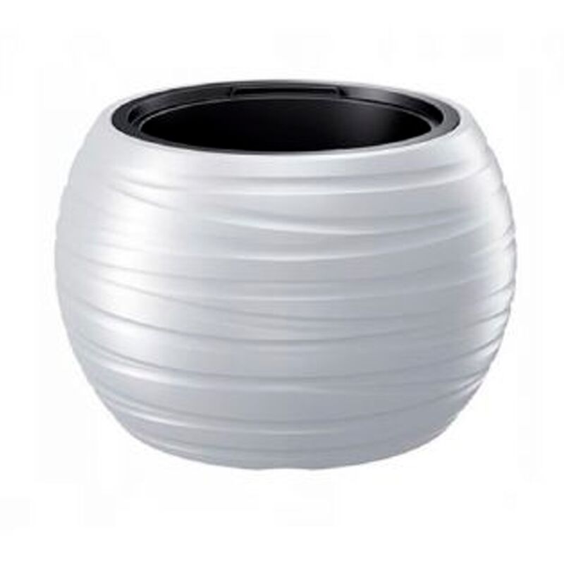 

Prosperplast - Maceta redonda con deposito 36L Maze de plastico en color blanco 43,6 (largo) x 43,6 (ancho) x 29,9 (altura) cm