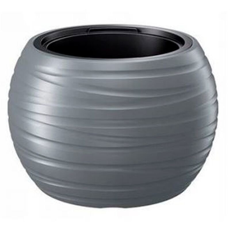 

Prosperplast - Maceta redonda con deposito 36L Maze de plastico en color gris piedra 43,6 (largo) x 43,6 (ancho) x 29,9 (altura) cm