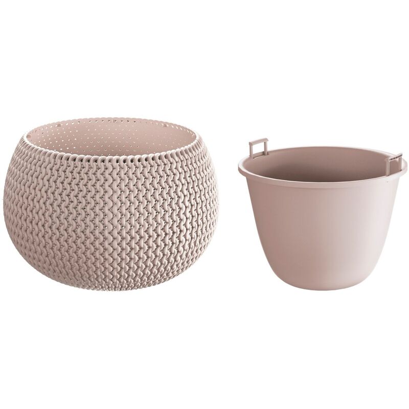 

Maceta redonda con deposito Splofy Bowl de plastico en color mocca 18 (largo) x 18 (ancho) x 13 (altura) cm