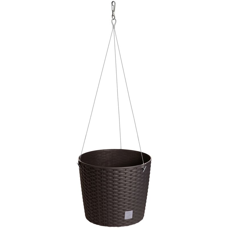 

Prosperplast - Maceta redonda con gancho 8,9 litros Rato WS en color ocre oscuro 25,6 x 25,6 x 21,9 cm