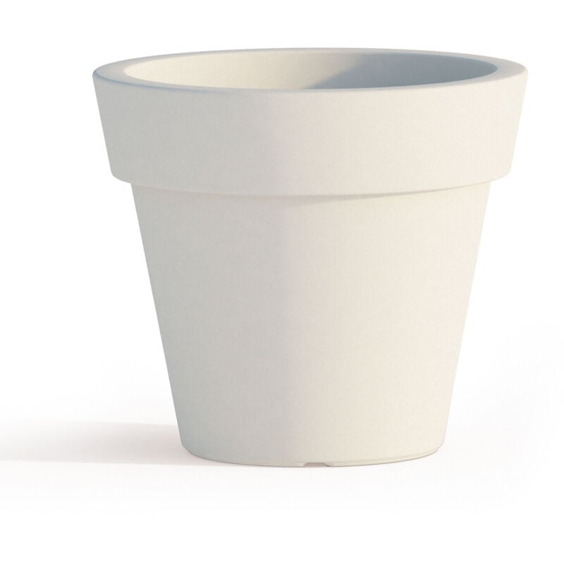

Maceta redonda de resina h 95 mod. Begonia blanco