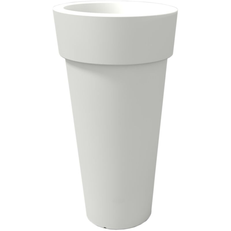 

Idralite - Maceta redonda moderna de resina h 45 mod. Messapico blanco