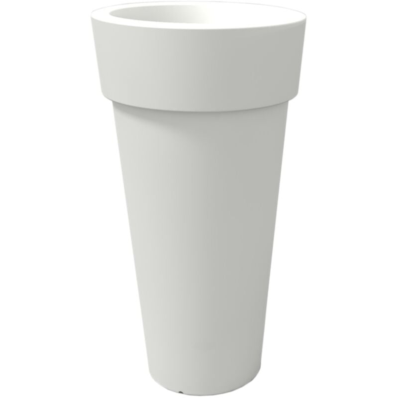 

Maceta redonda moderna de resina h 160 mod. Messapico blanco