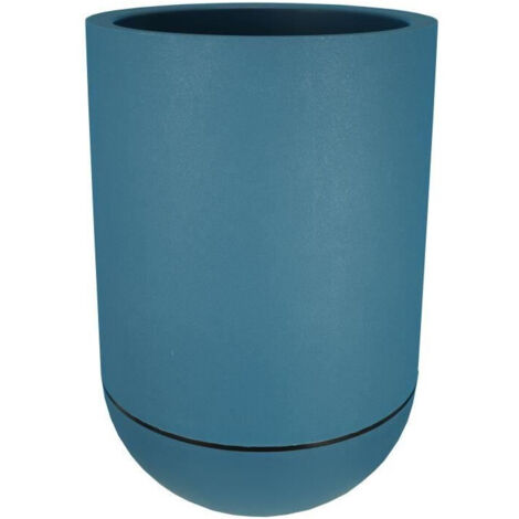 Maceta redonda RIVIERA GRANIT TULIPE - Plástico - Diámetro 40 cm - Blanco