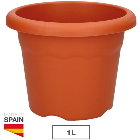Maceta redonda Terra Ø140mm Marrón