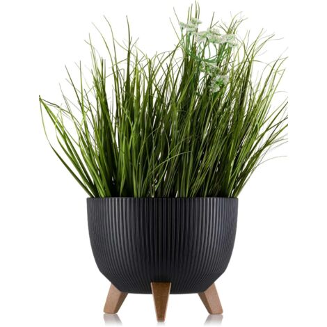 Maceta Rosa linea ECO negra 29xh18 cm