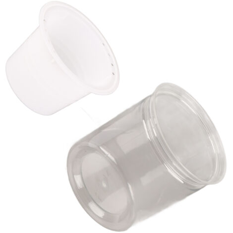 Maceta transparente autosellante para cultivo hidropónico – Maceta creativa de plástico, redonda, 11 x 10 cm, 12 cm de diámetro, 200 g, 1 unidad