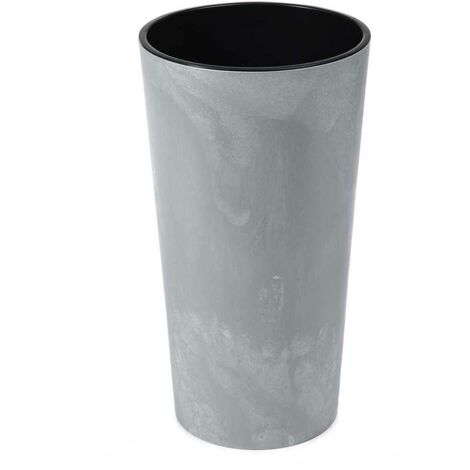 Maceta Urbanika de hormigón gris h46x25 cm