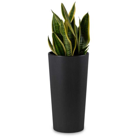 Maceta Urbanika ECO negra h36 cm