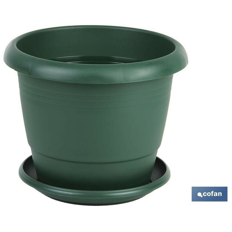 

MACETA VERDE MODELO GARDENIA 25X20.5+ PLATO21cm venta unitaria