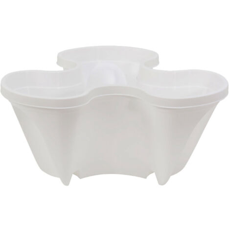 Maceta vertical apilable – Diseño 3D de 3 hojas – Maceta para fresas/verduras – Blanca – Material PP