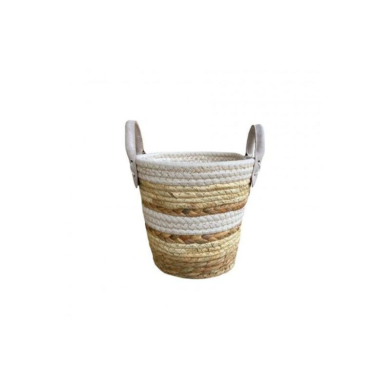 

Cistelleria Pou - Maceta Yute Natural Crema/Marrón con Asas