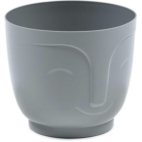 Maceta Zoe, gris, h14,3x16,5 cm