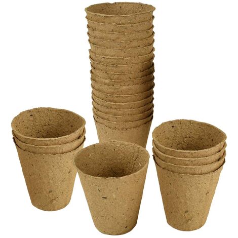Macetas biodegradables sin turba 24 macetas - 6 cm - redondas