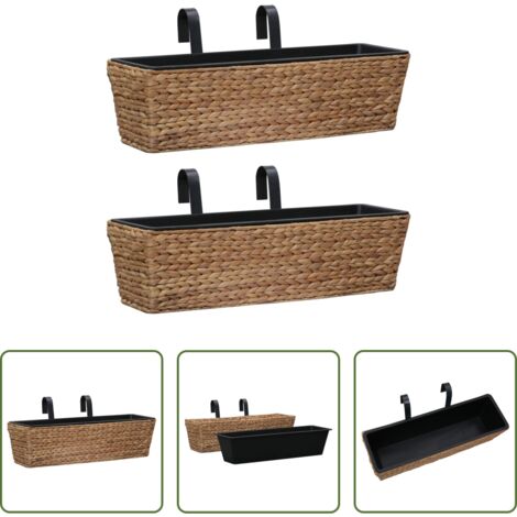 Macetas extraíbles -  Conjunto de jardineras 2 unidades jacinto de agua