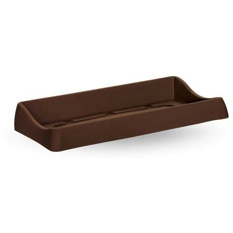 Macetero bajo rectangular Génesis  80 cm - Chocolate