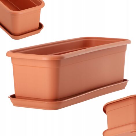 Macetero Balcón KADAX 40cm + Soporte
