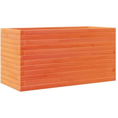 Macetero bancal elevado plantas flores terraza jardín cera 90 x 40 x 46 cm madera maciza de pino marrón 020038510