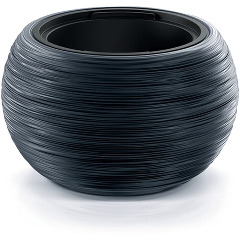 Prosperplast Pot de Fleurs Anthracite avec réservoir Collection Furu 37,8 x 37,8 x 23 cm, capacité 8 l.