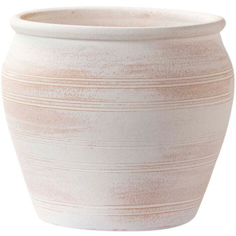 Macetero Ceramica Blanca 32x32x28 Cm