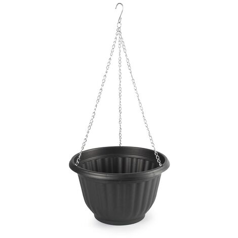 Macetero Colgante de plástico 25 cm Negro