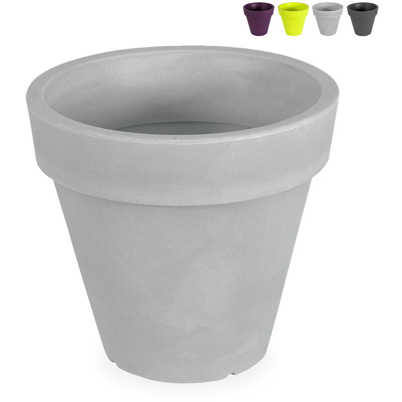 

Maceta cónica para plantas macetero diseño Ø 50 cm terraza jardín Pegasus | Gris