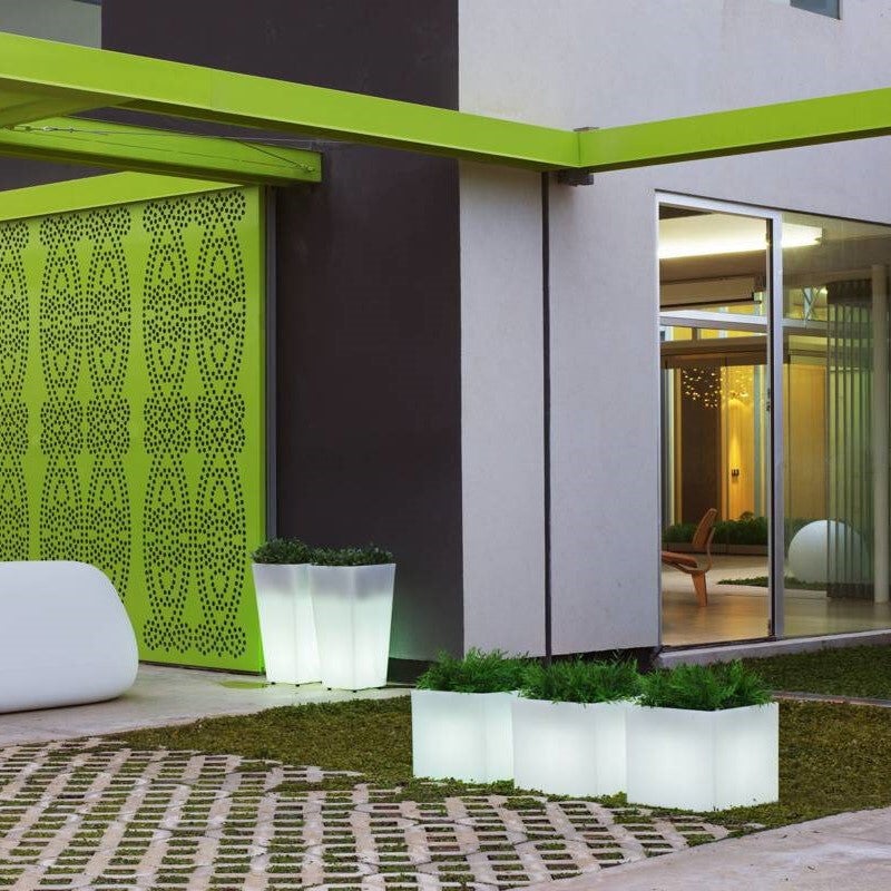 

Macetero cuadrado Iluminado Moovere 50 Solar+Batería recargable