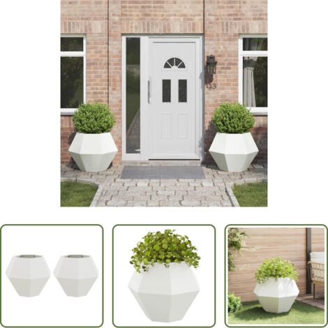 Macetero de acero -  Jardinera 2 pcs 75 x 75 x 60 cm Acero