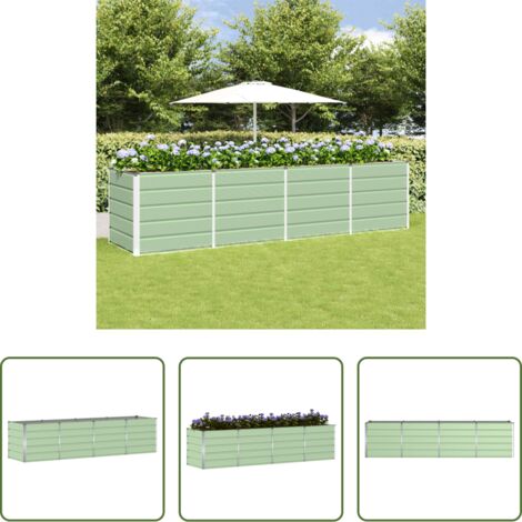 Macetero de acero -  Jardinera Verde 240 x 80 x 75 cm Acero