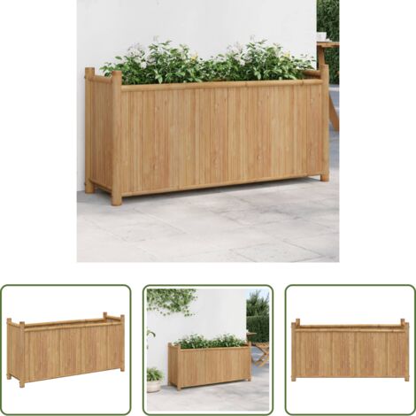 Macetero de bambú -  Jardinera de bambú 100x30x50 cm