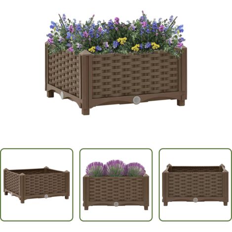 Macetero de jardín -  Arriate 40x40x23 cm polipropileno