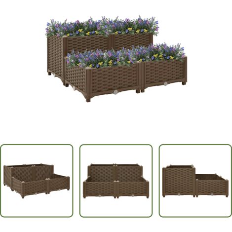 Macetero de jardín -  Arriate 80x80x38 cm polipropileno