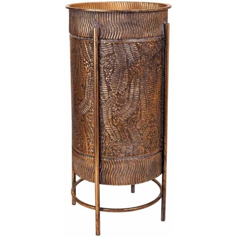 Macetero de metal dorado 30x30x65