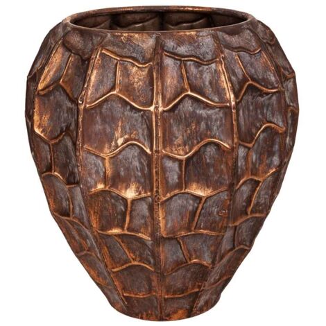 Macetero de metal dorado 33x33x35
