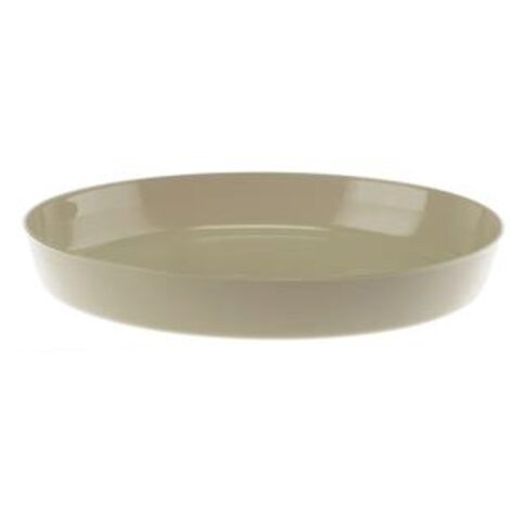 Macetero de plástico CRISTAL 19,6 cm, beige brillo